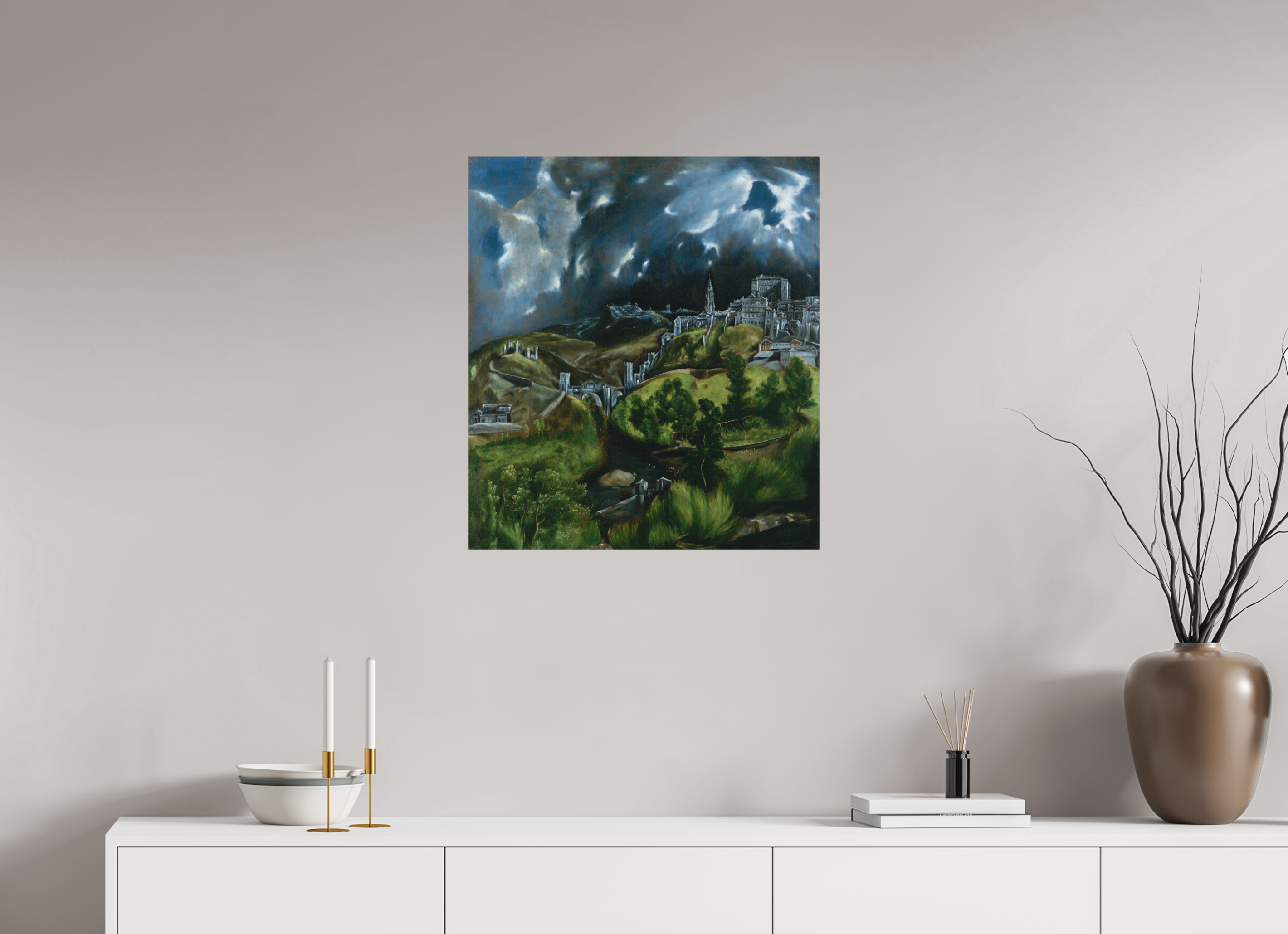 60 x 67,2 cm, Fine Art · Ruhe Vista de Toledo