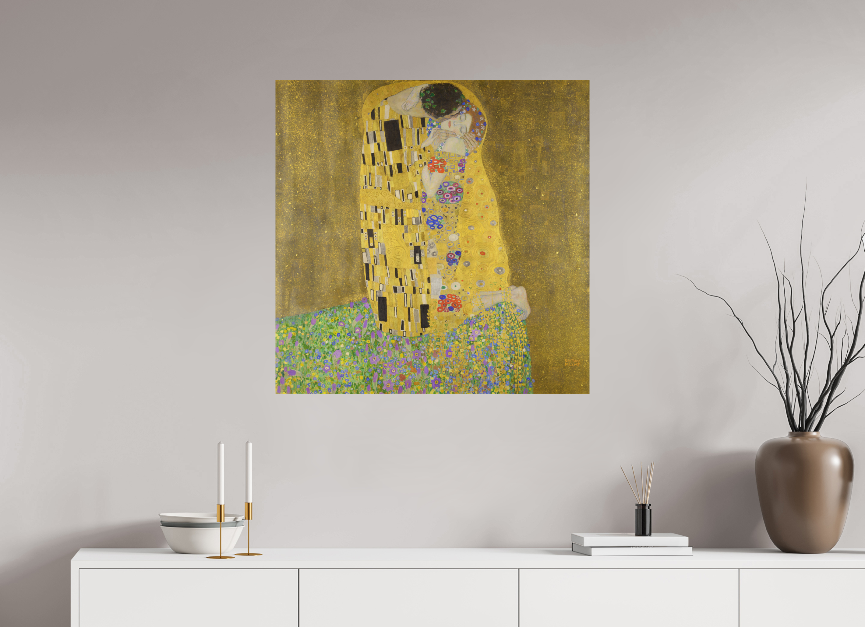 80 x 80 cm, Fine Art · Ruhe Der Kuss