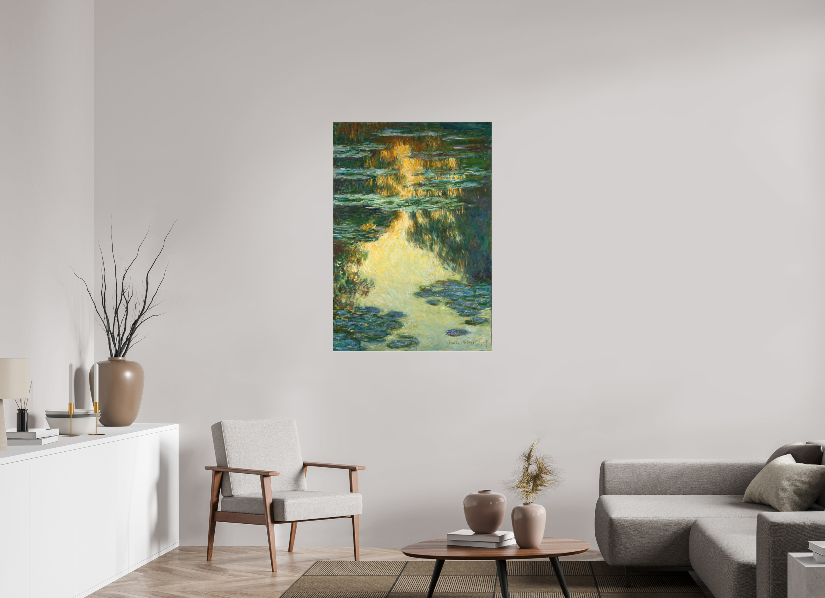 80 x 115,5 cm, Signature nympheas