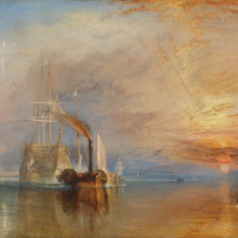 Main image The Fighting Temeraire tugged to her last Berth to be broken up, 1838