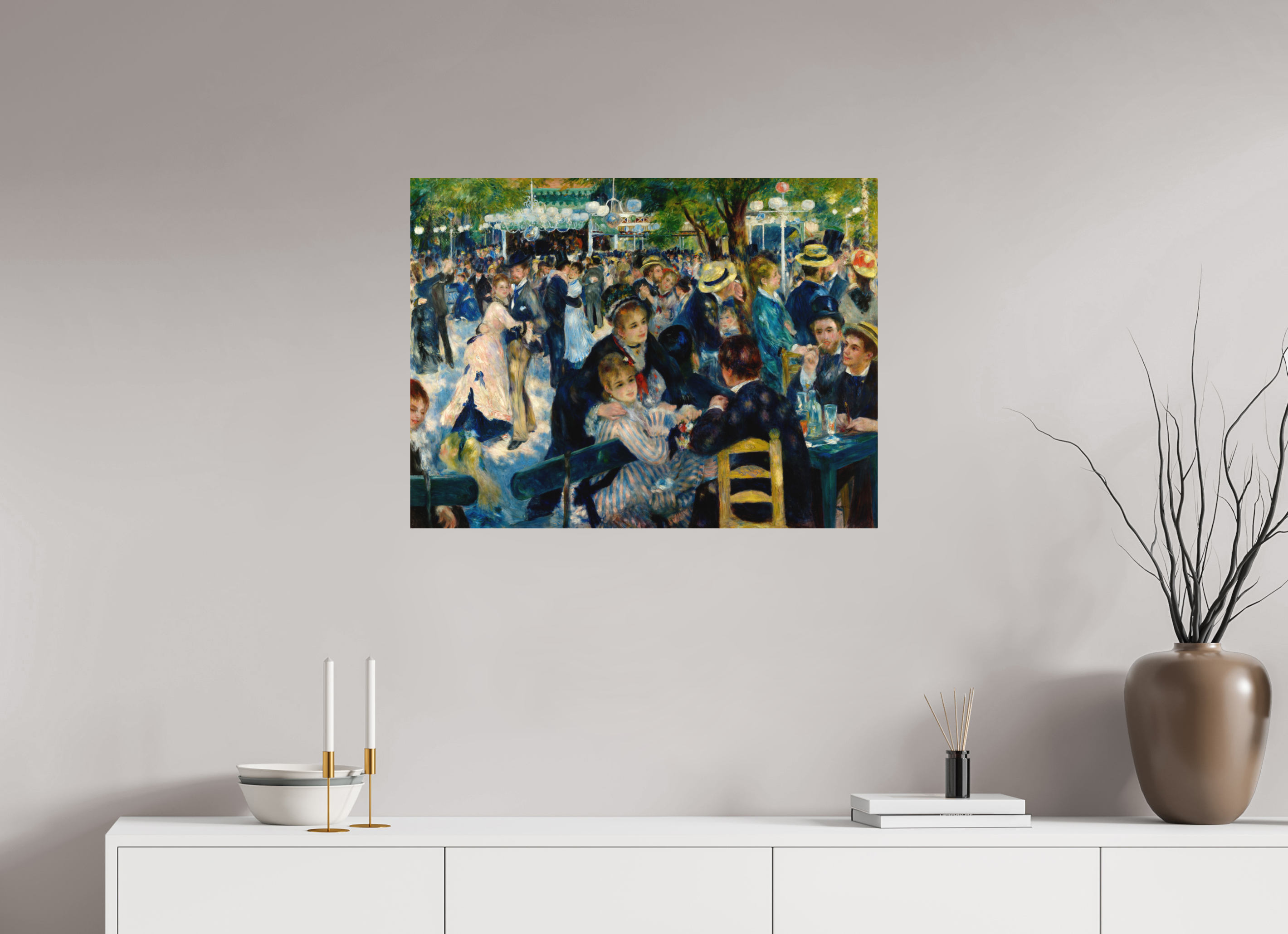 80 x 60 cm, Fine Art Bal moulin de la Galette