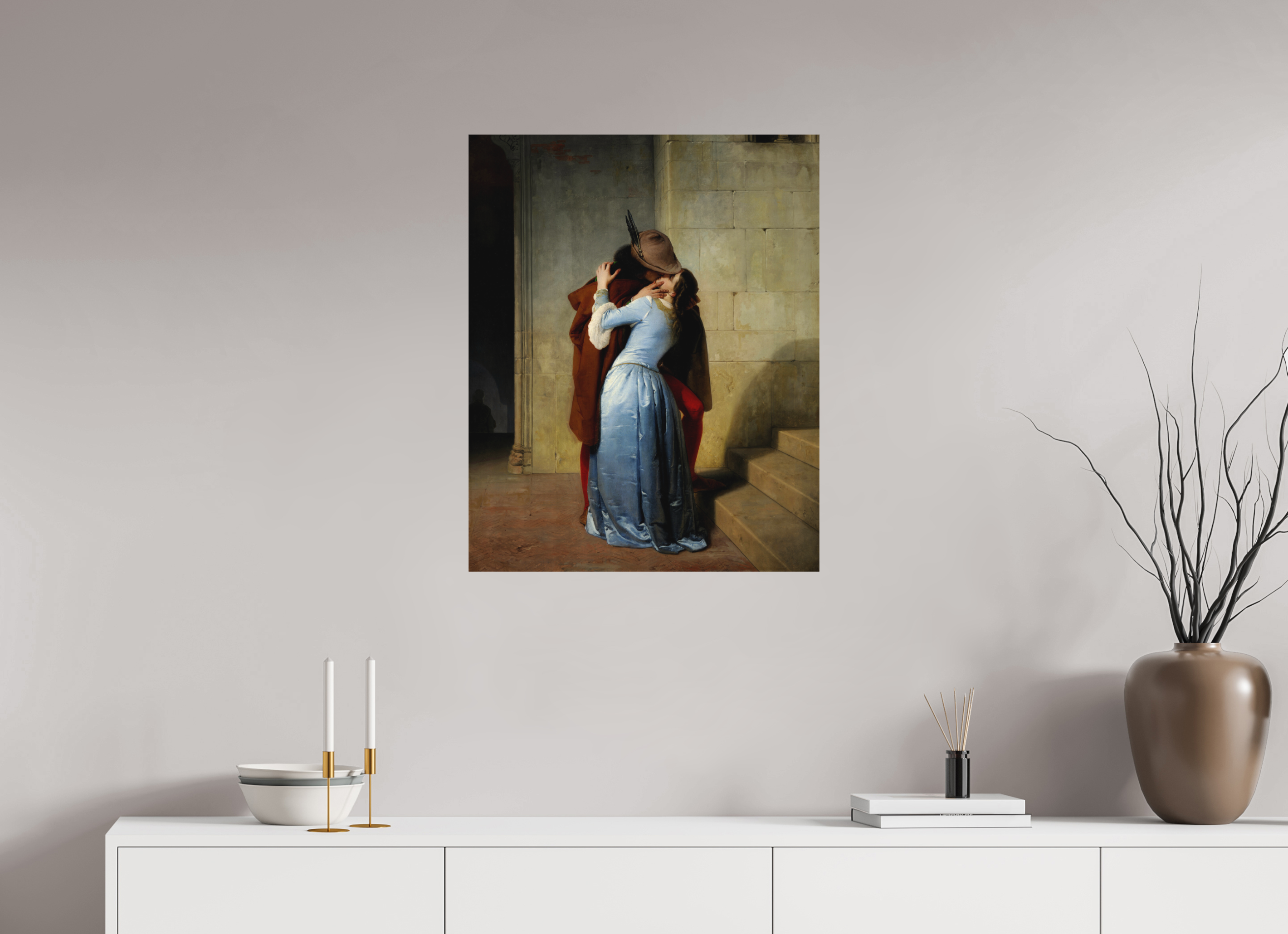 60 x 74,8 cm, Fine Art Il bacio
