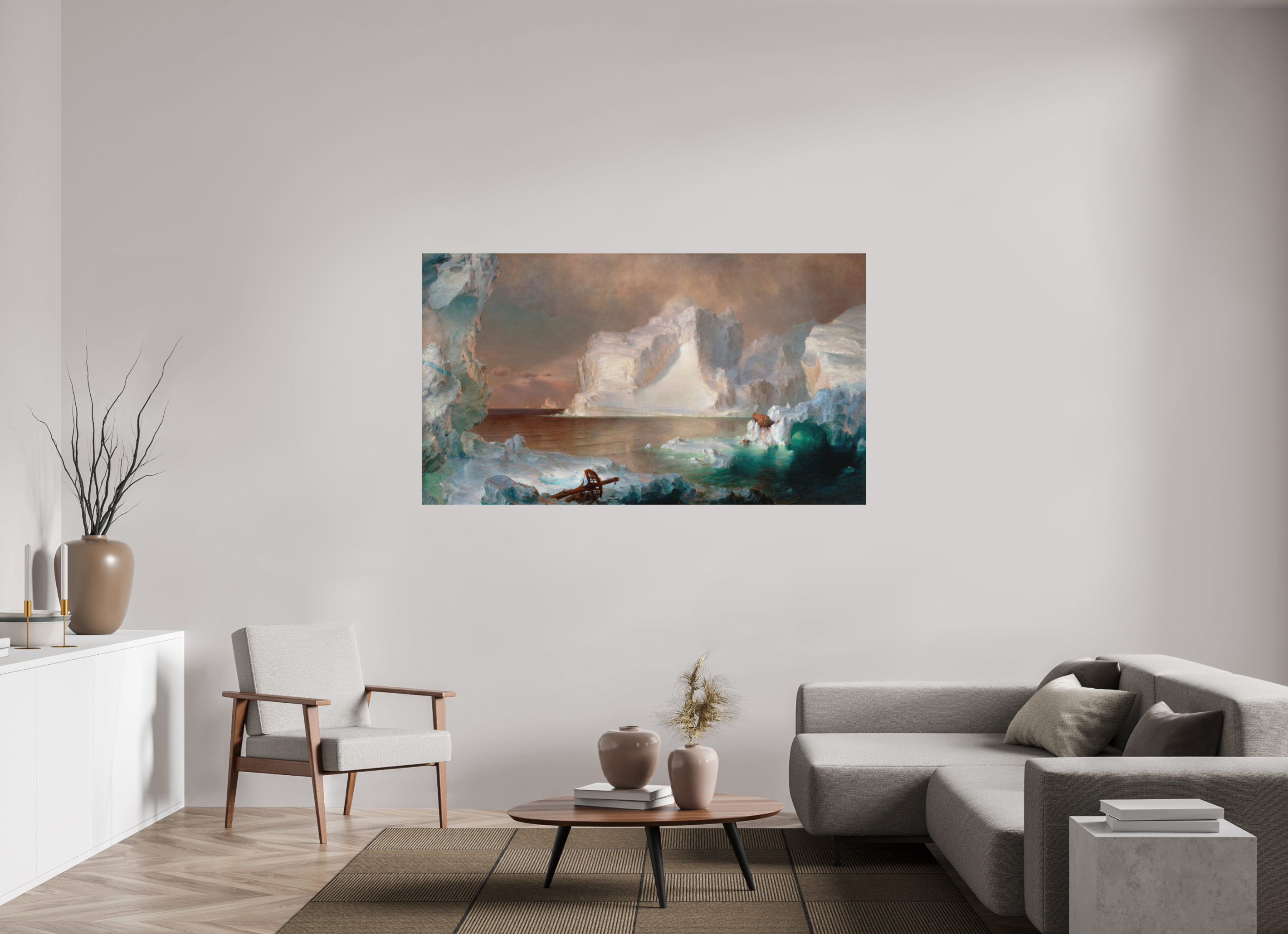 176,5 x 100 cm, Fine Art The Icebergs