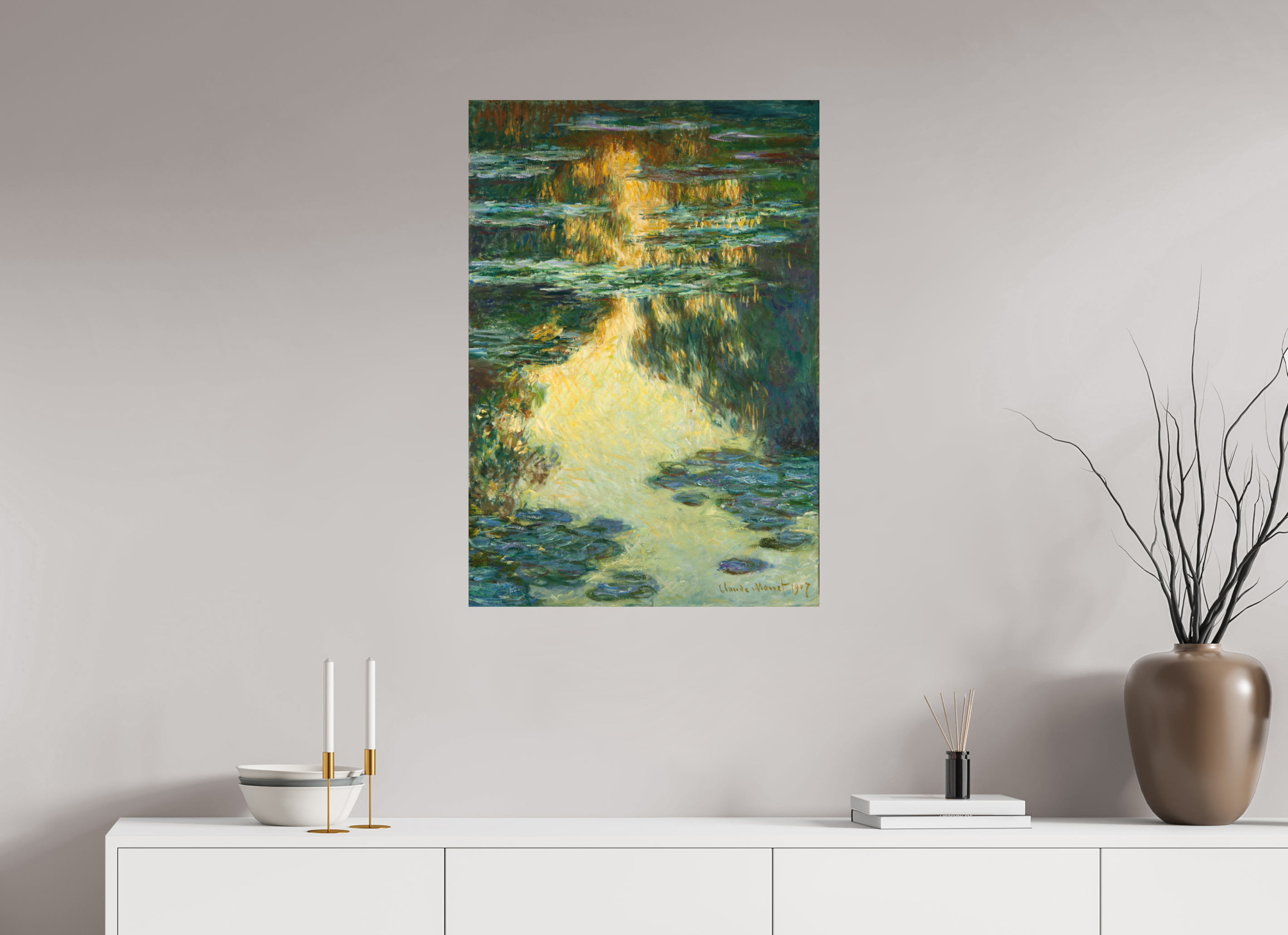 60 x 86,6 cm, Fine Art nympheas