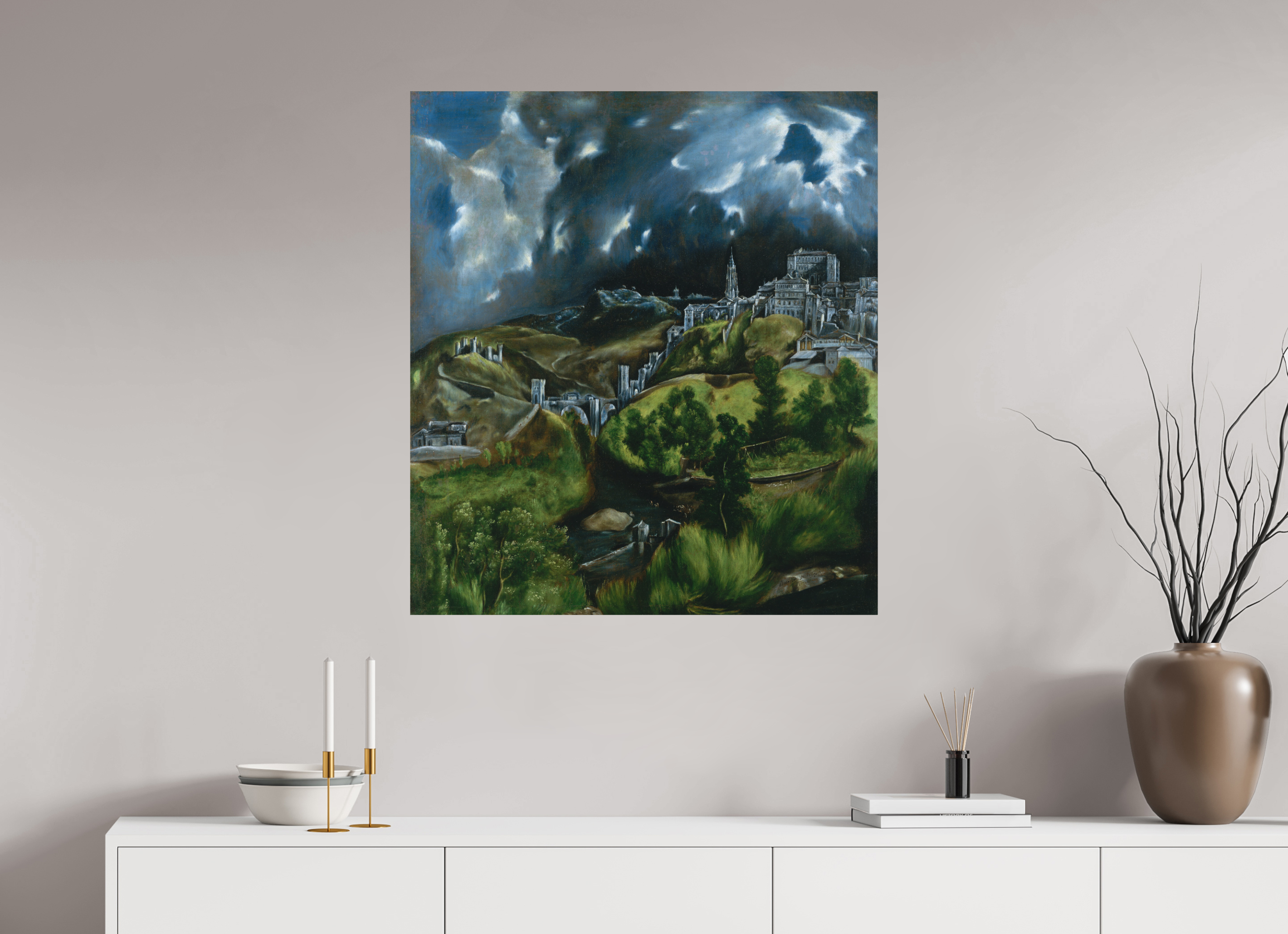80 x 89,6 cm, Fine Art · Ruhe Vista de Toledo