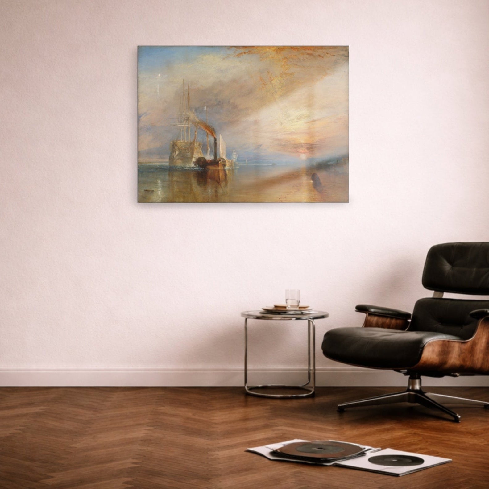 134,7 x 100 cm, Signature · Dynamik The Fighting Temeraire tugged to her last Berth to be broken up, 1838