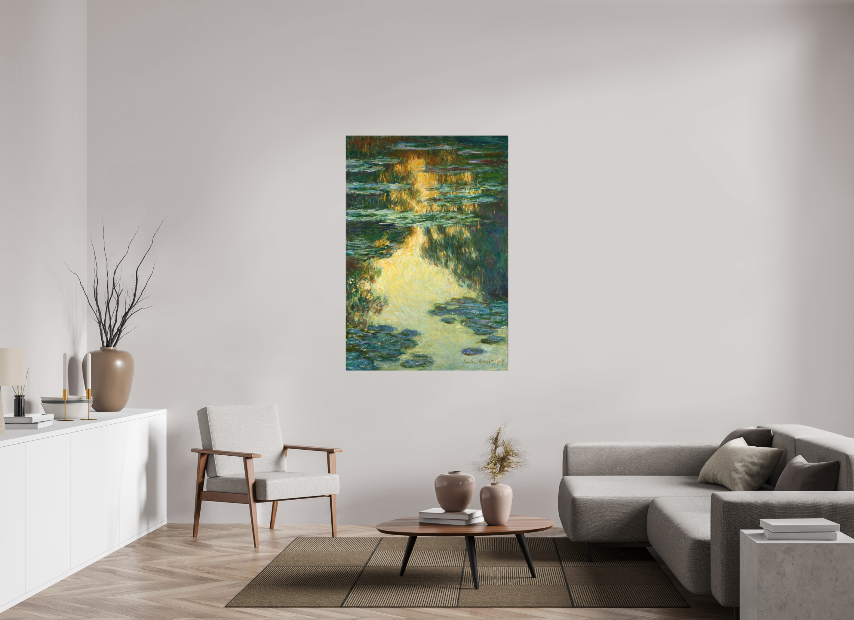 100 x 144,4 cm, Fine Art nympheas