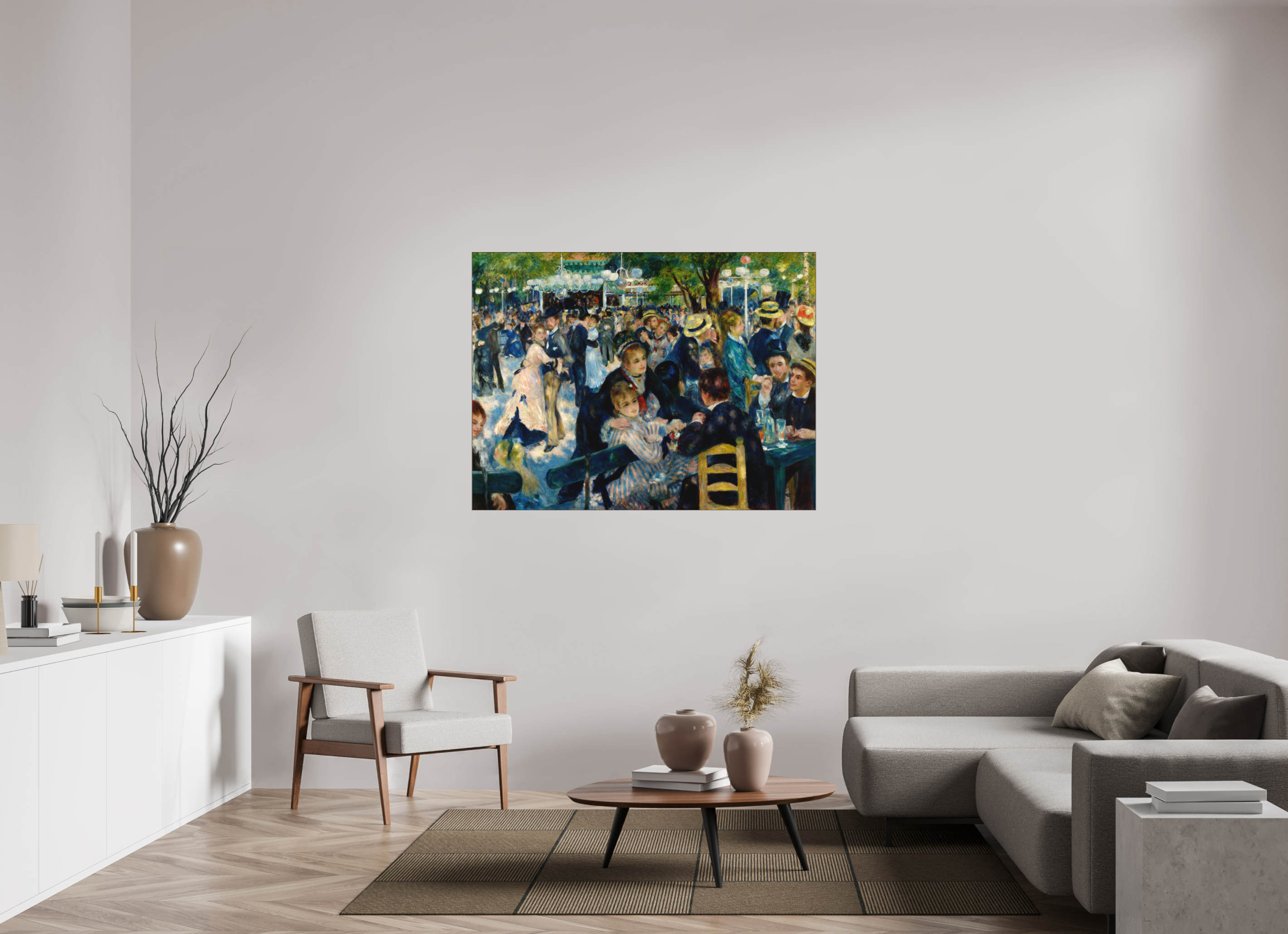 140 x 105 cm, Signature Bal moulin de la Galette