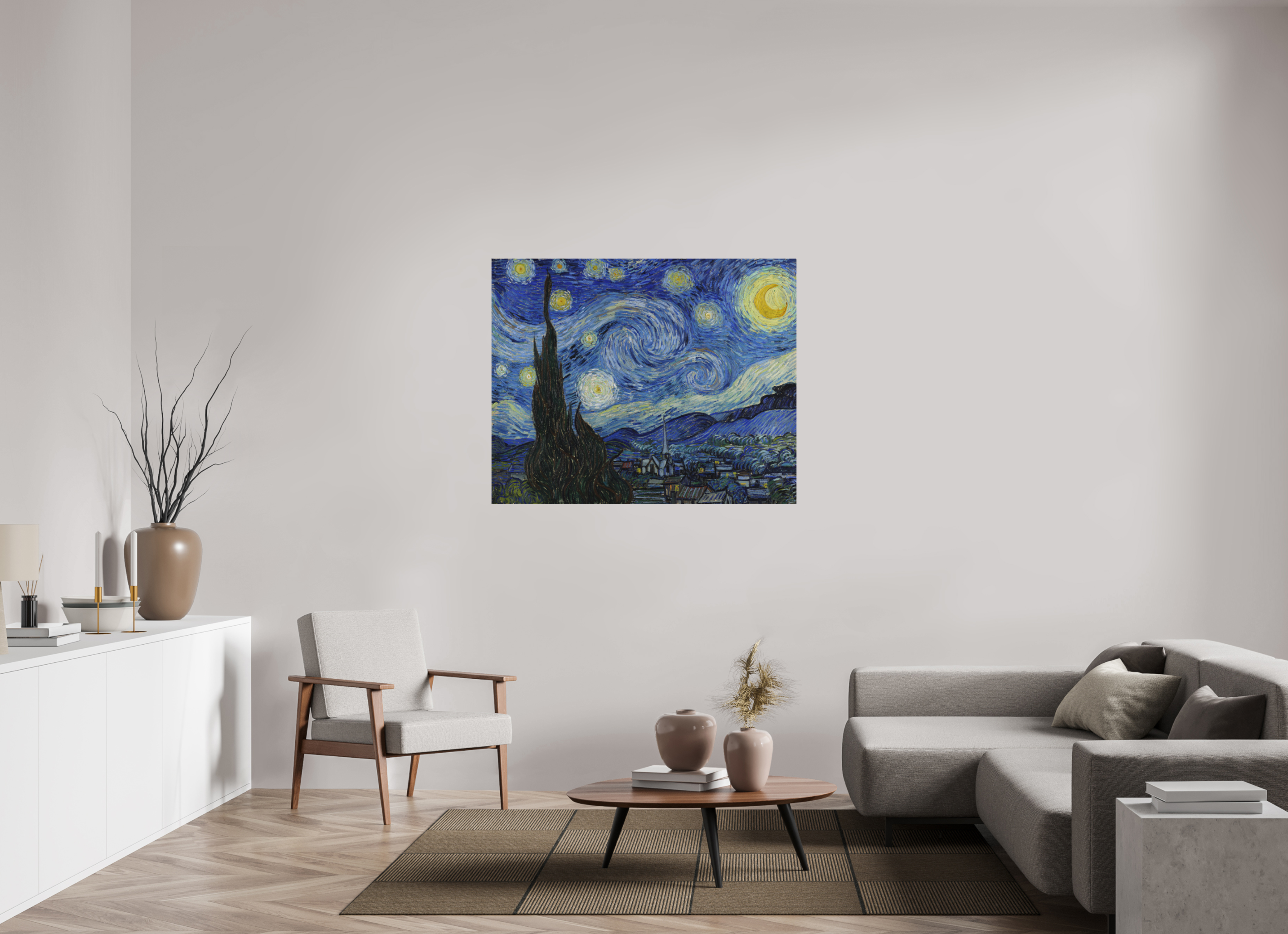 124,4 x 100 cm, Fine Art The Starry Night